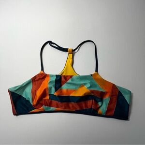 Prana Green Orange Bikini Swimwear size Large